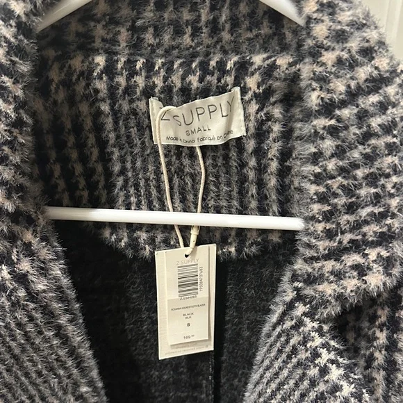 Z Supply Black and Gray Houndstooth Blazer - Picture 2 of 3